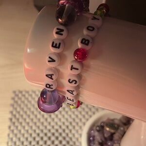 Matching Raven and beast boy couple bracelets 🫶🏻